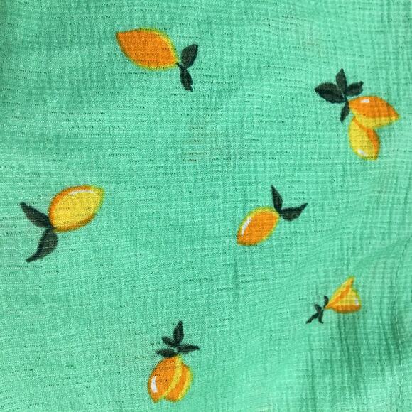 Jolie & Joy Mini Skirt and Ruffled Crop Top Set Size Medium Green with Lemons - Picture 12 of 13